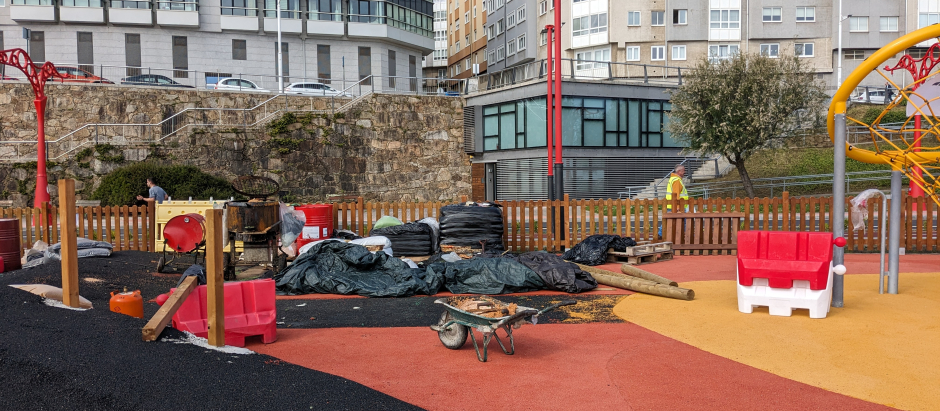 Obras que todavía se desarrollan en el paseo marítimo de La Coruña