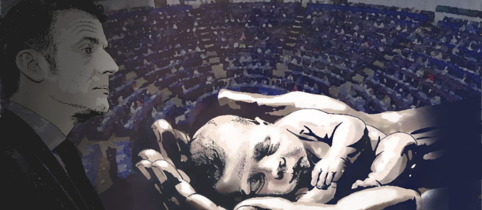 Ilustración aborto Parlamento Europeo Macron