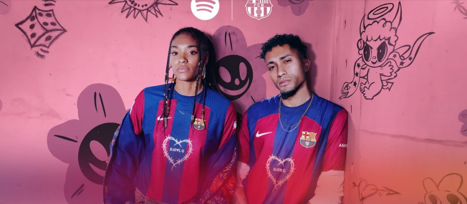 El Barça lucirá un logotipo de Karol G en la camisseta del clásico en colaboración con Spotify