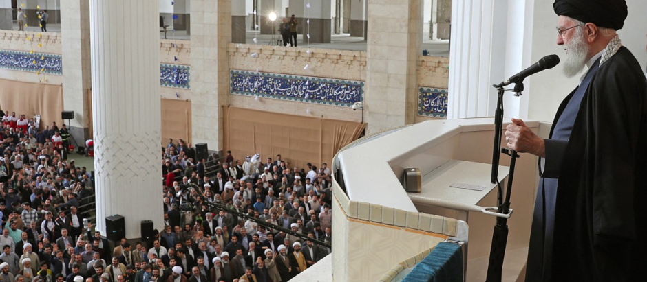 Alí Jamenei, líder supremo de Irán, en un acto el pasado 10 de abril