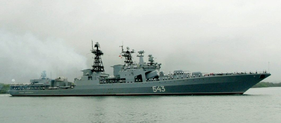 La fragata lanzamisiles rusa Mariscal Shaposhnikov