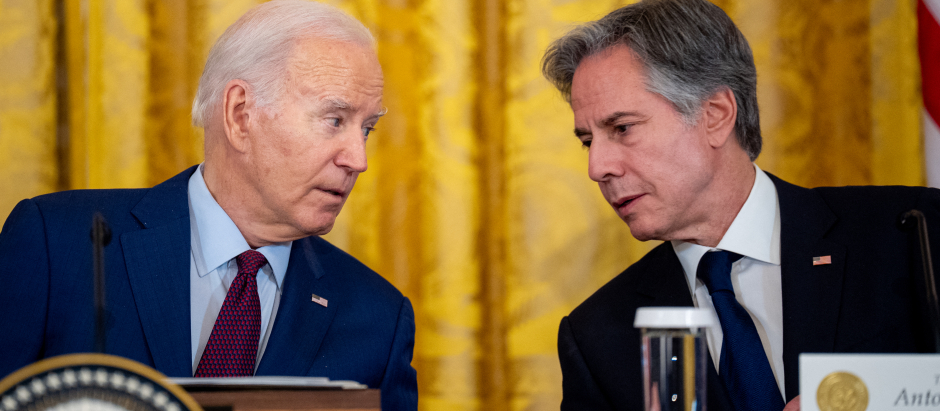 El presidente de EE.UU. Joe Biden y el secretario de Estado Antony Blinken