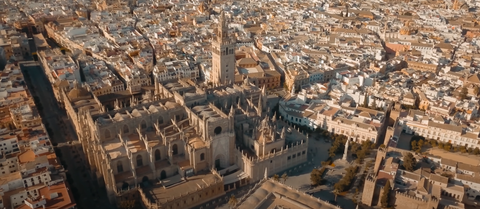 Vista aérea de Sevilla tomada por un dron