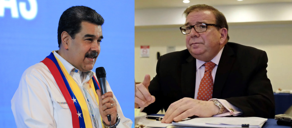 Nicolás Maduro y el candidato opositor Edmundo González