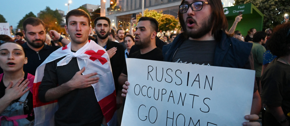 Manifestación en Georgia contra la influencia rusa