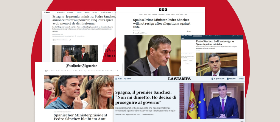 Las portadas de la prensa internacional han dado amplia cobertura a la maniobra de Sánchez