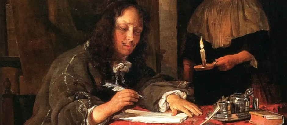 Hombre escribiendo una carta (1661) de Gabriël Metsu