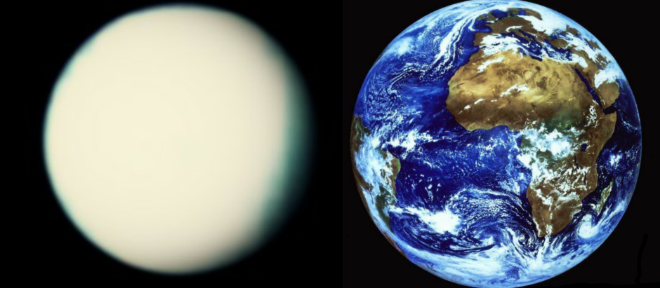 Aunque Venus es casi del mismo tamaño de la Tierra y tiene una composición similar, se parece en poco a nuestro planeta