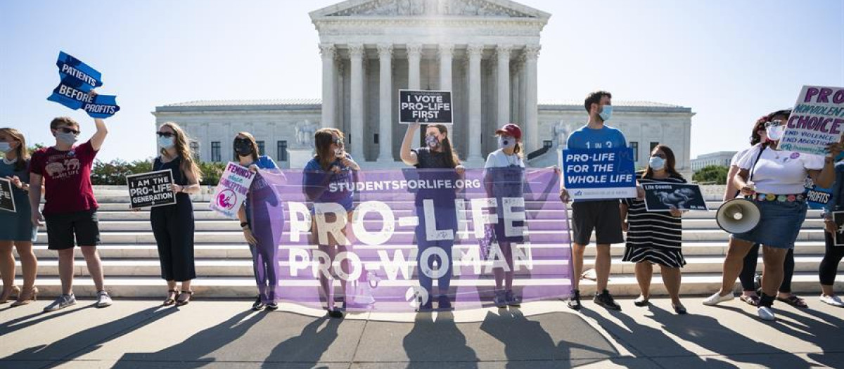 Manifestantes provida se reúnen frente a la Corte Suprema de Estados Unidos. Foto de archivo