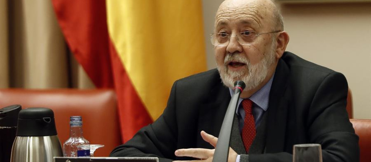 El presidente del CIS, José Félix Tezanos, en el Congreso de los Diputados