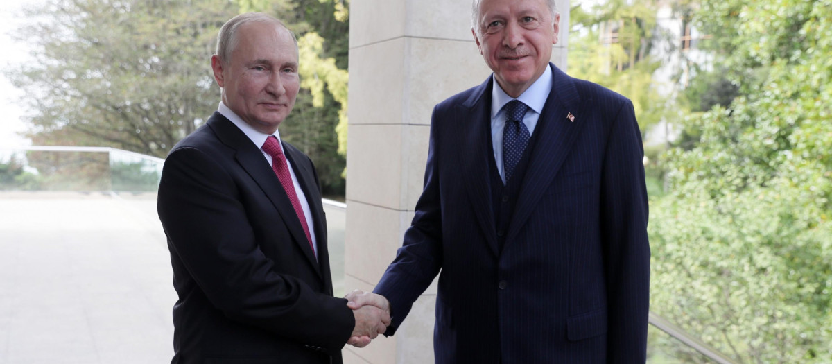 Vladimir Putin y Recep Tayyep Erdogan en Sochi