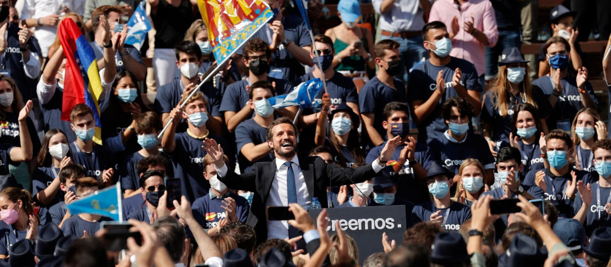 Pablo Casado en la convención del PP en Valencia