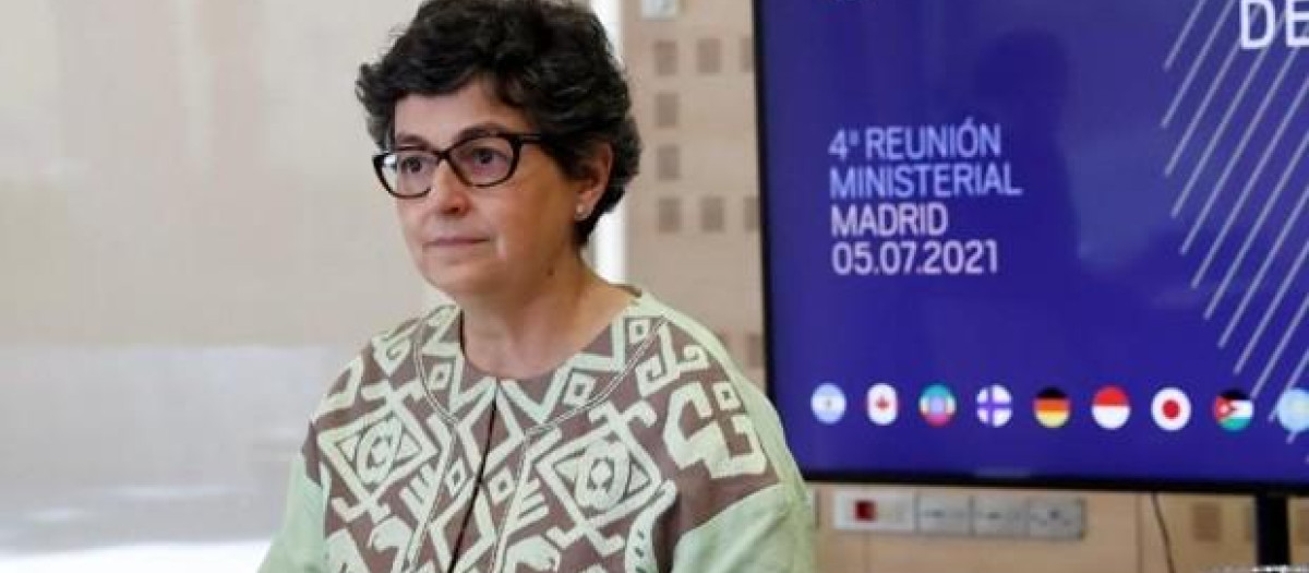 La ministra de Exteriores, Arancha González Laya, poco tiempo antes de su destitución