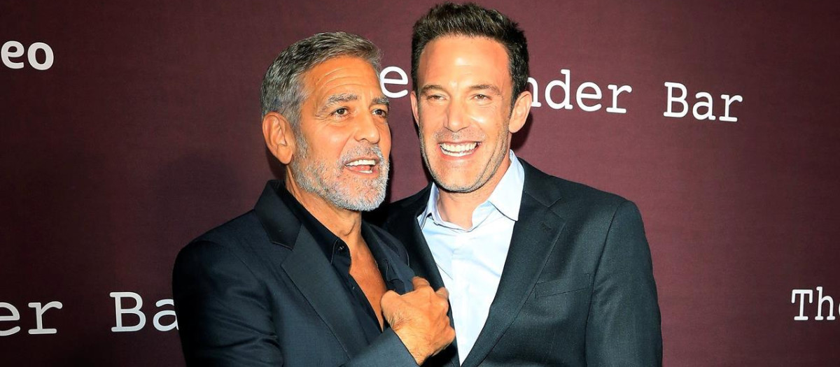 Ben Affleck y George Clooney en la premiere 'The tender bar'