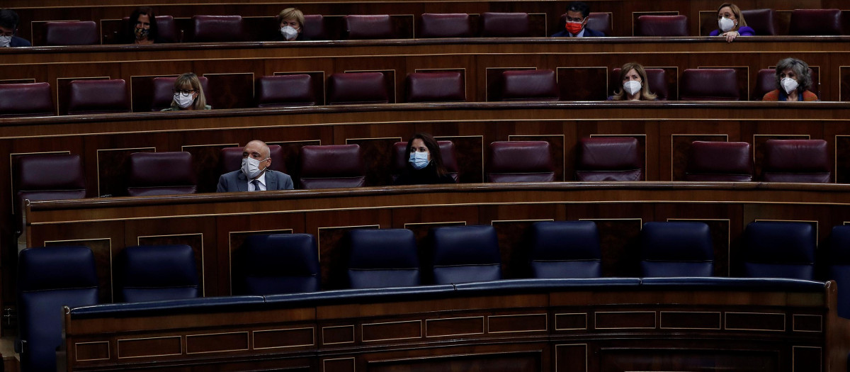 El Congreso, prácticamente vacío durante el segundo estado de alarma