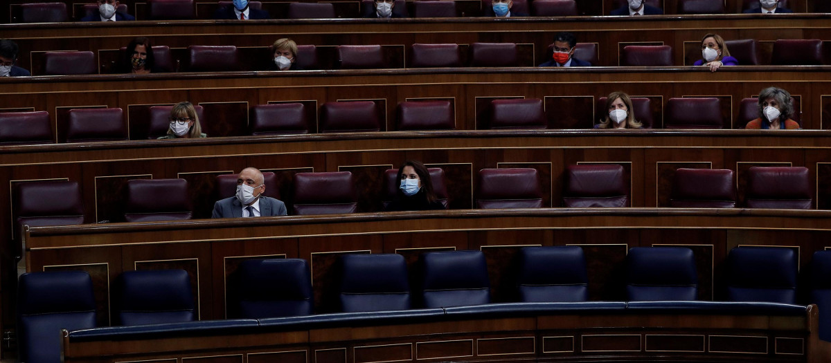 El Congreso, prácticamente vacío durante el segundo estado de alarma