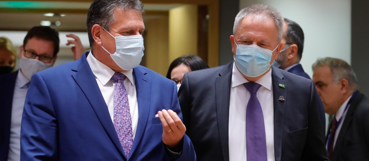 Maros Sefcovic y  Zdravko Pocivalsek