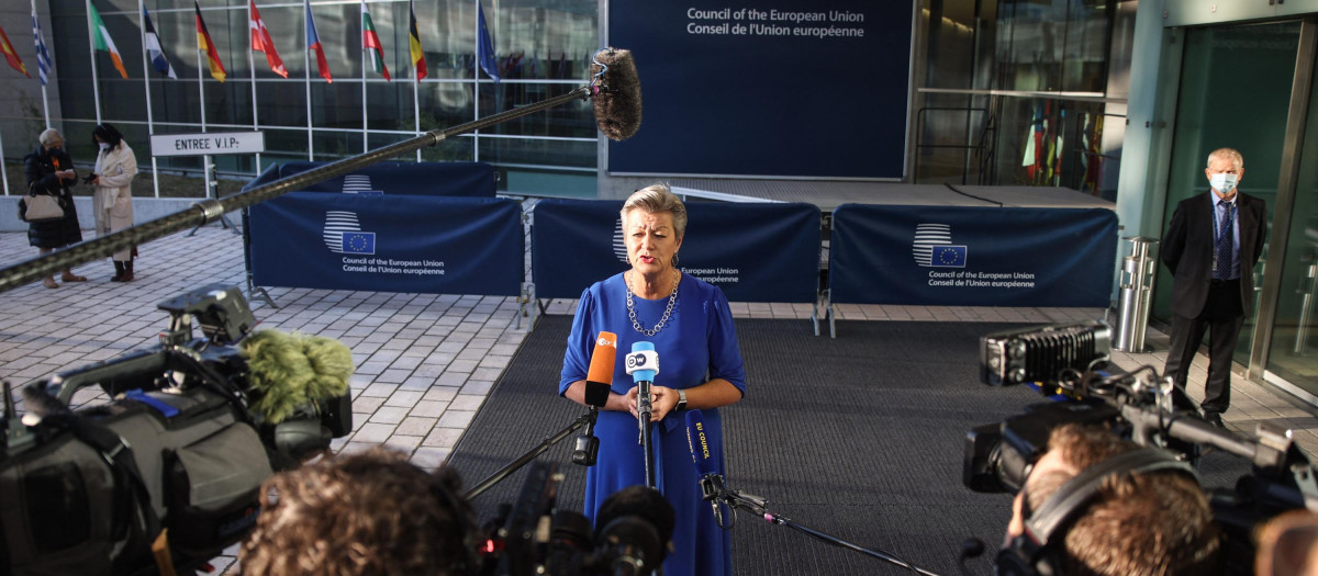 La comisaria europea de Asuntos de Interior, Ylva Johansson, en Luxemburgo