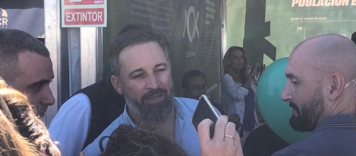 Santiago Abascal, en el recinto de Ifema