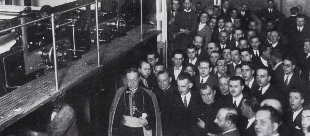Inauguración rotativa El Debate Walter Scott. Febrero de 1934
