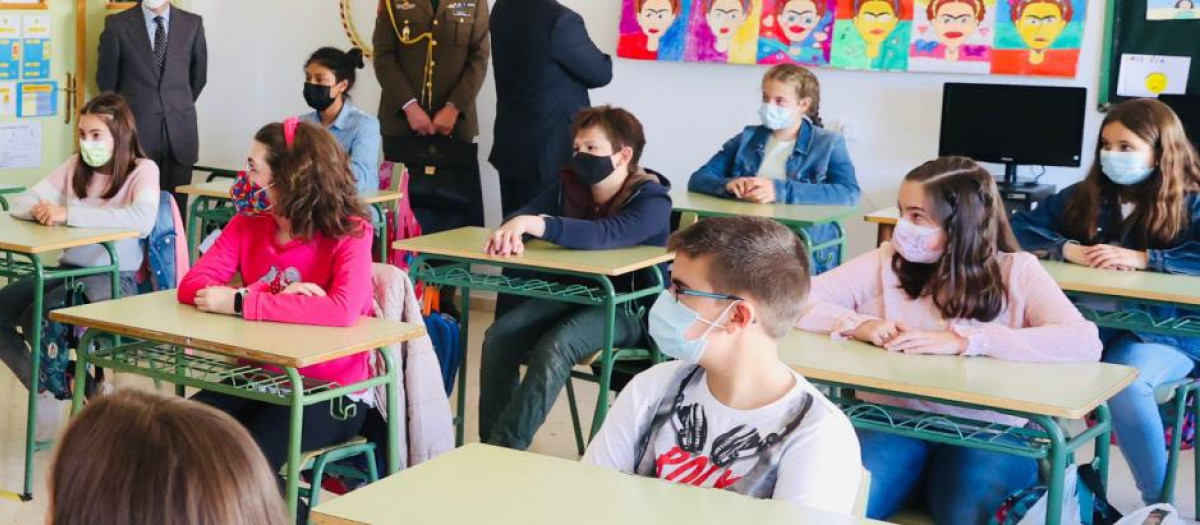 Aula de un colegio de la Comunidad de Madrid