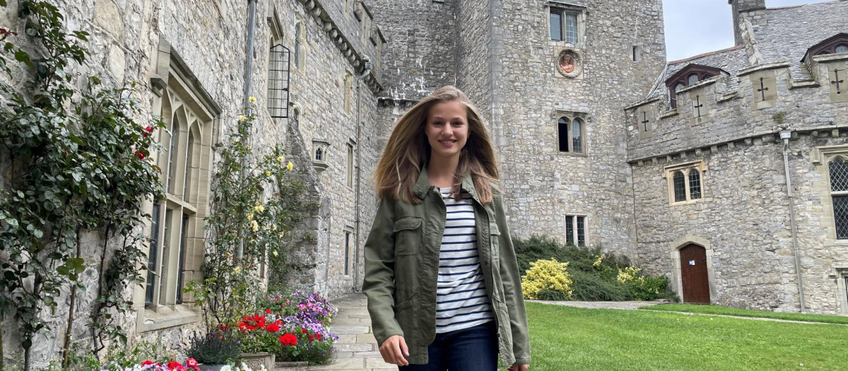 Princesa de Aturias, Leonor de Borbón durante su primer día en UWC Atlantic College el 30 de agosto de 2021