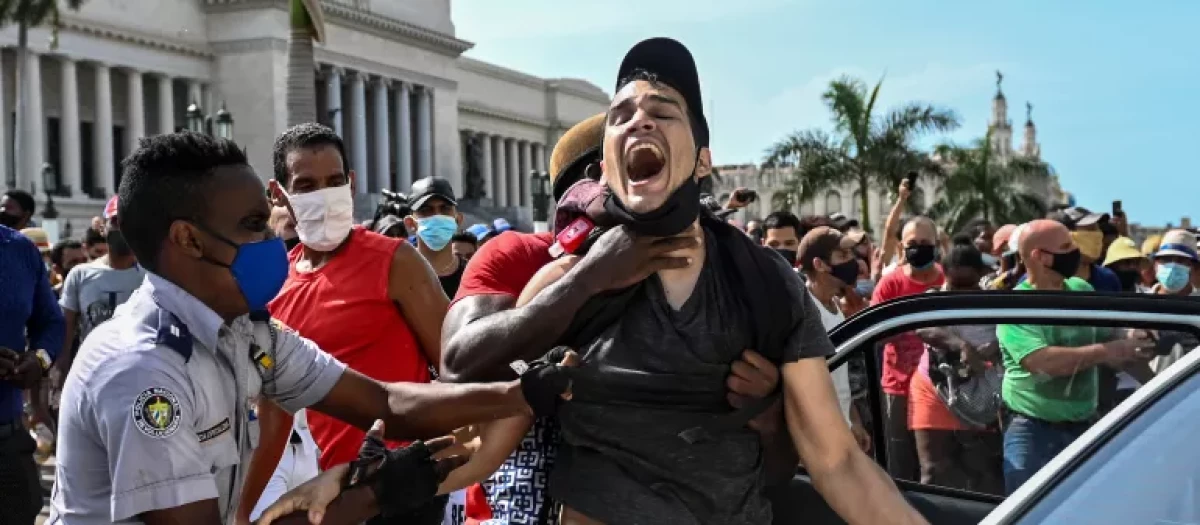 Demostraciones anticomunistas en Julio en Cuba