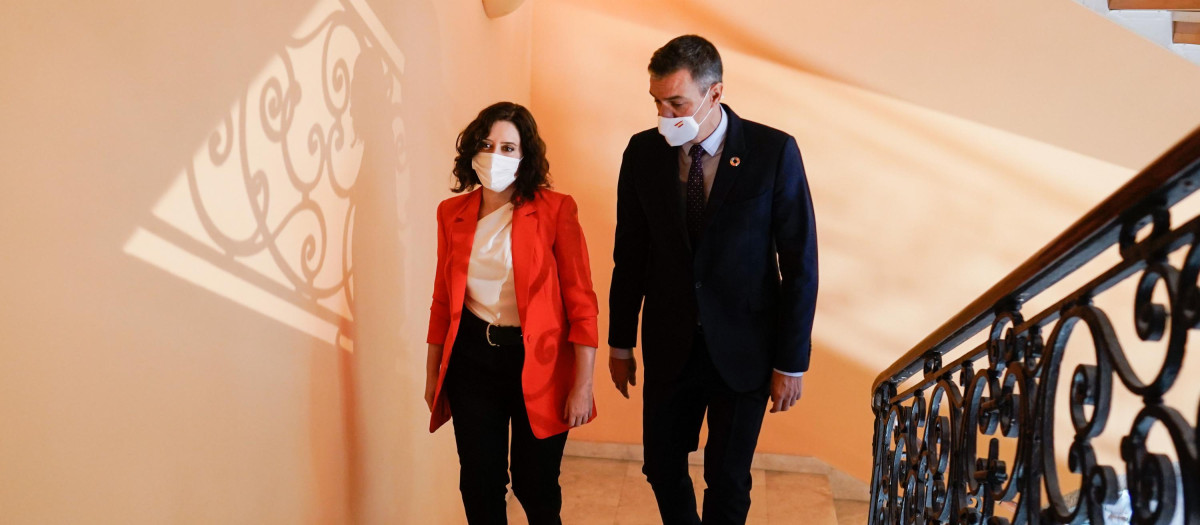Isabel Díaz Ayuso y Pedro Sánchez.