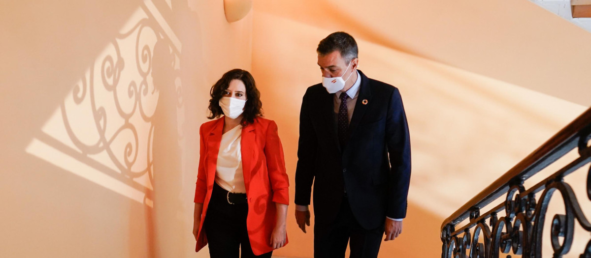 Isabel Díaz Ayuso y Pedro Sánchez.