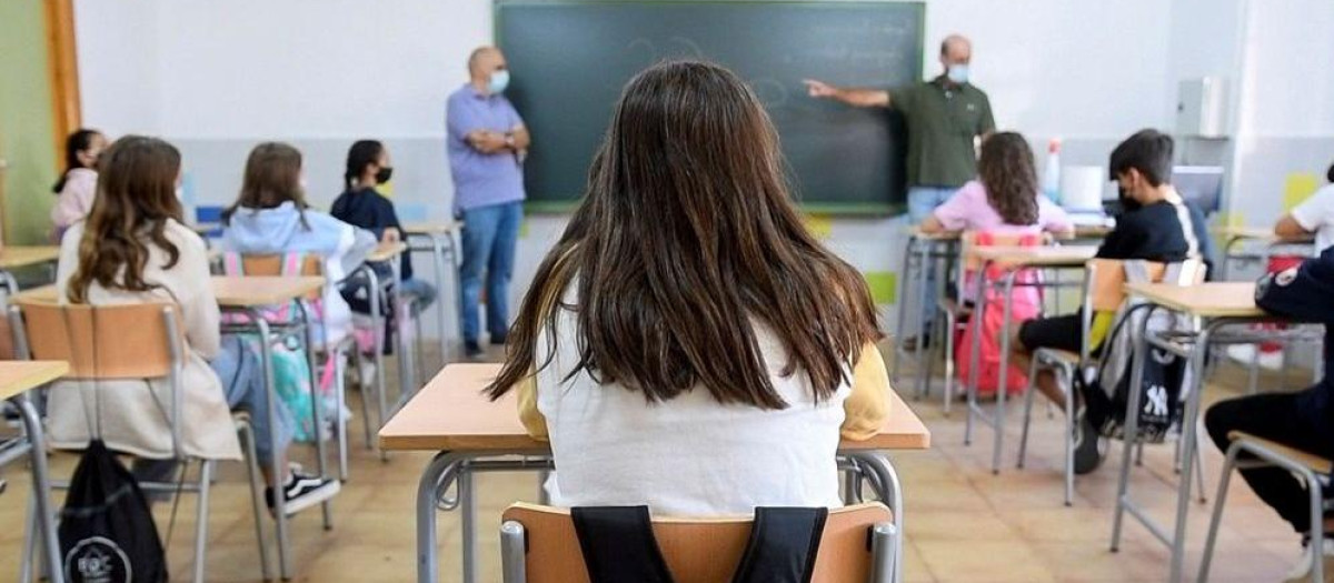 Alumnos de Educación Secundaria en clase.