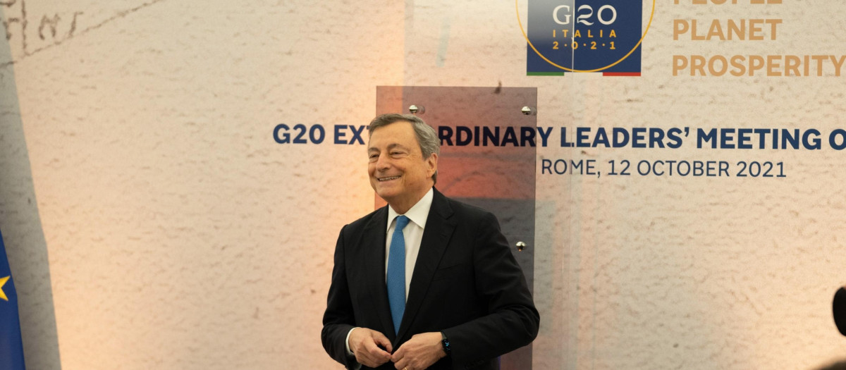 Mario Draghi en el G20 del 12 de octubre