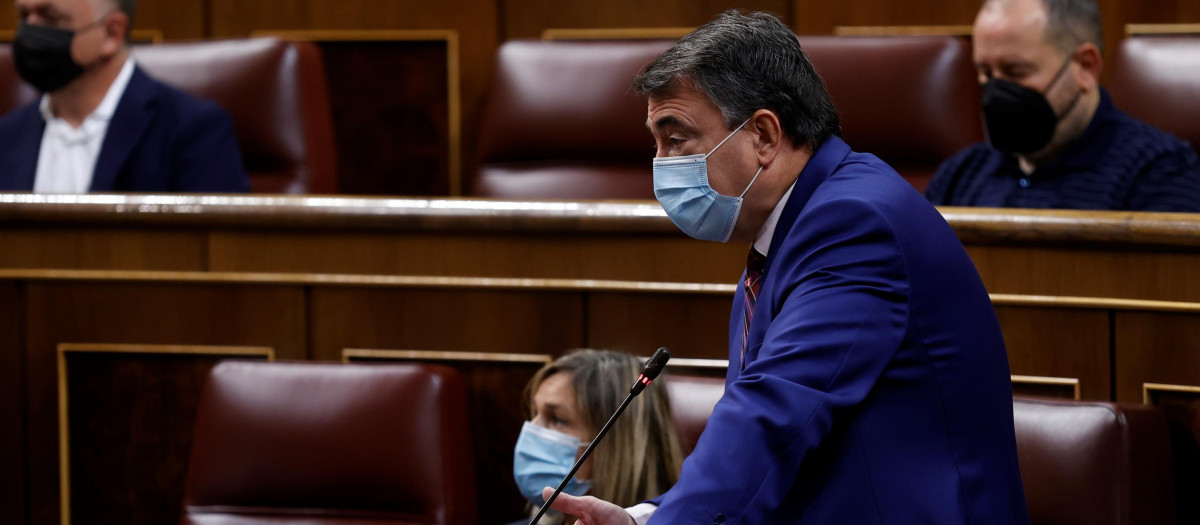 Aitor Esteban este miércoles en el Congreso.