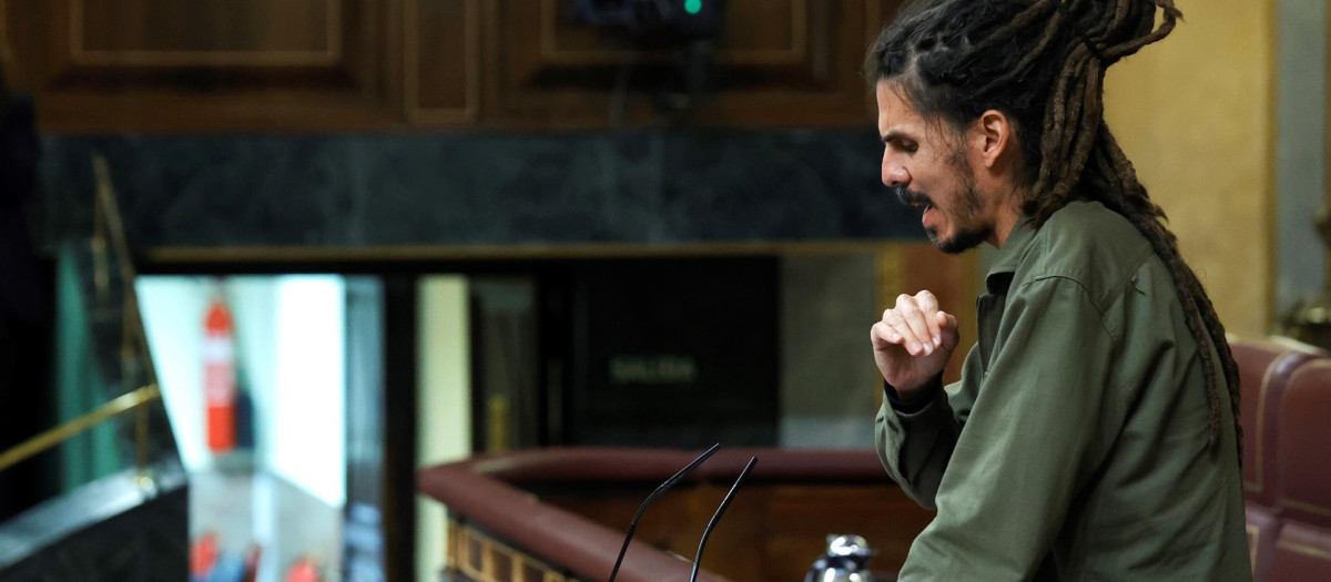 El diputado de Podemos Alberto Rodríguez, en el Congreso de los Diputados