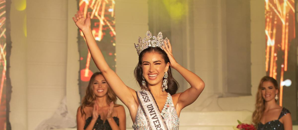 La modelo vasca Sarah Loinaz, durante la gala de Miss Universo Spain 2021