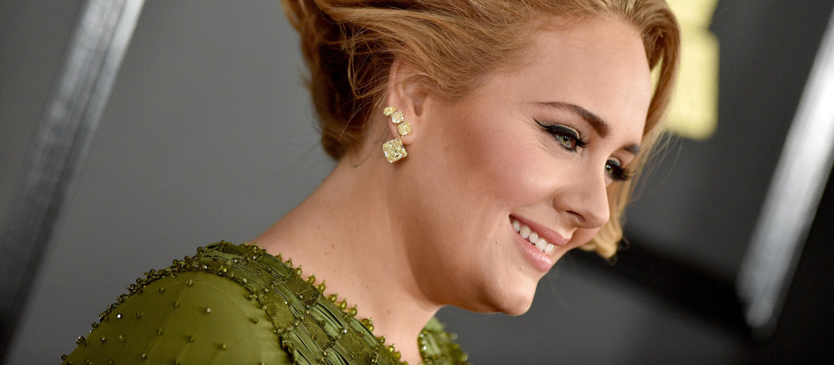 Singer Adele at the 59th annual Grammy Awards on Sunday, Feb. 12, 2017, in Los Angeles.