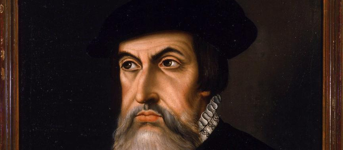 Retrato de Hernán Cortés, expuesto en la Real Academia de Bellas Artes de San Fernando, Madrid
