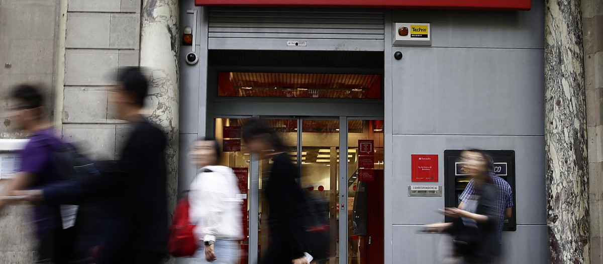 Una oficina del Banco Santander
