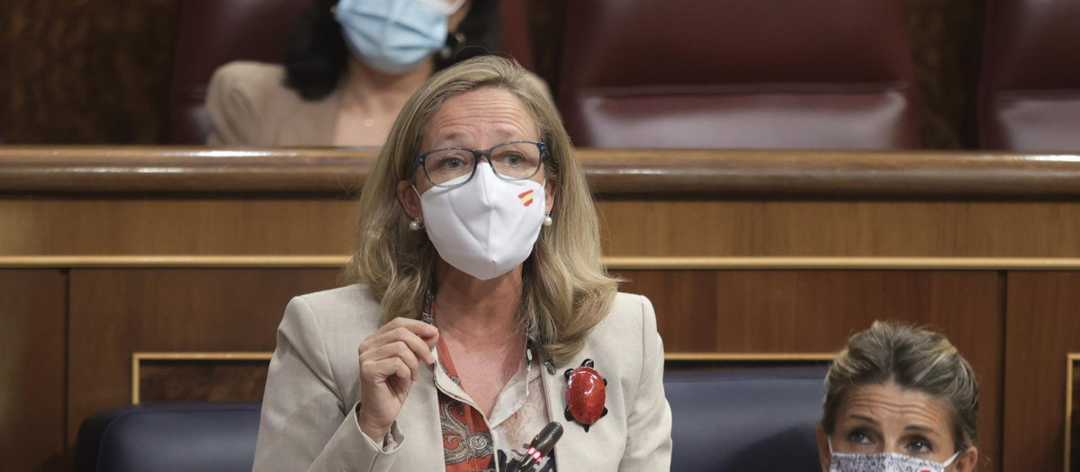 La vicepresidenta y ministra de Asuntos Económicos, en el Congreso
