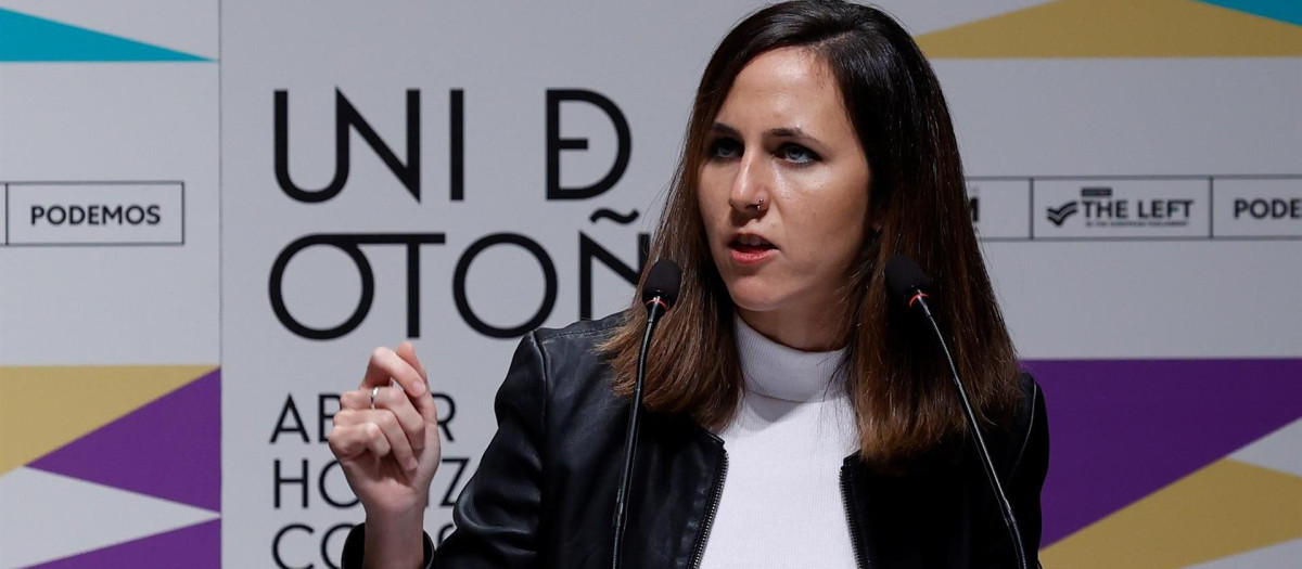 Ione Belarra durante la Universidad de Otoño de Podemos