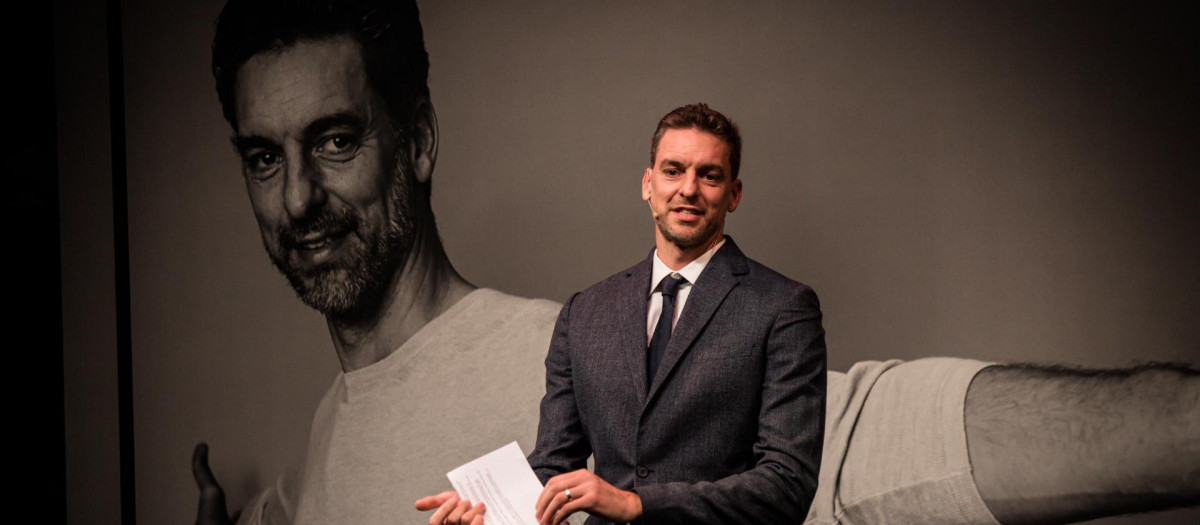 Pau Gasol, en la rueda de prensa en la que anunció su retirada del baloncesto