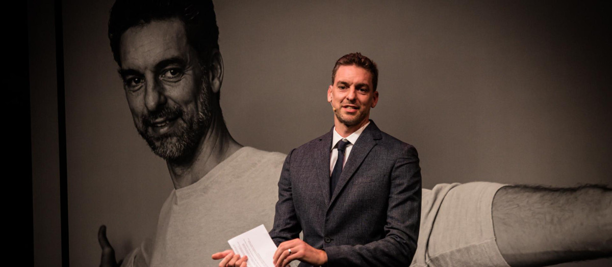 Pau Gasol, en la rueda de prensa en la que anunció su retirada del baloncesto
