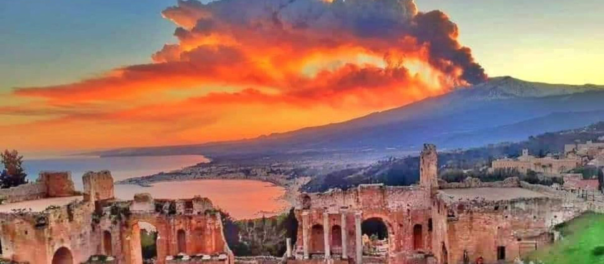 Erupción del volcán Etna, este año.
