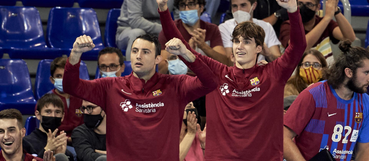 Pablo Urdangarin tras la victoria de su equipo de balonmano 2021