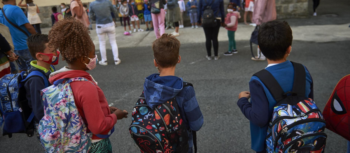 Alumnos de primaria y secundaria de Navarra