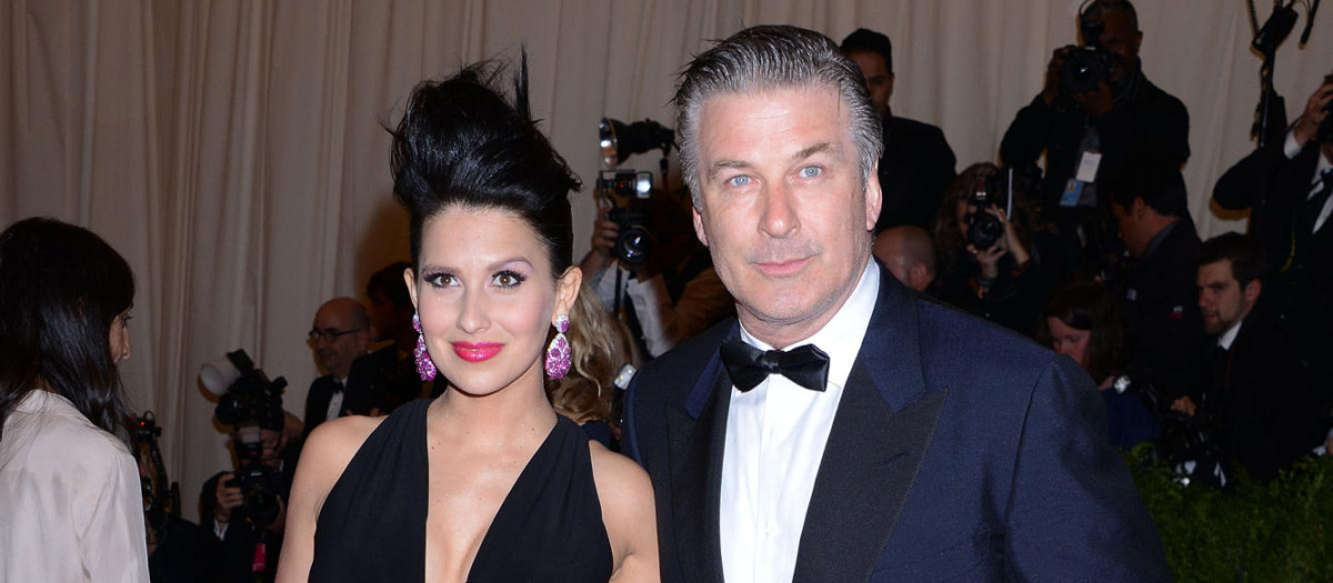 Actor Alec Baldwin and Hilaria Thomas attending The Metropolitan Museum of Art's Costume Institute celebrating "PUNK: Chaos to Couture" on Monday May 6, 2013 in New York.