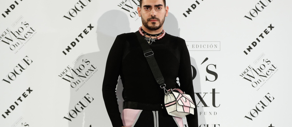 Designer Dominnico at photocall of 10 edition Vogue Who On Next in Madrid on Monday, 25 October 2021.