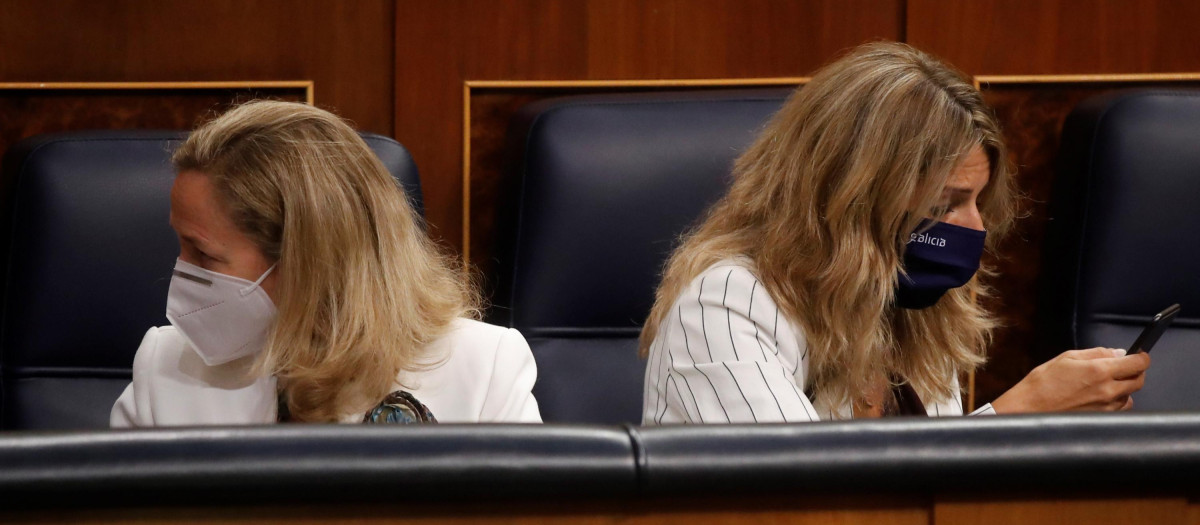 Nadia Calviño y Yolanda Díaz