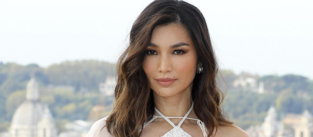 Actress Gemma Chan at photocall Eternals in Rome
