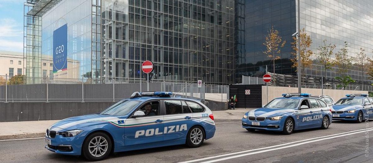 Patrullas de policía en los alrededores de lugar de reunión del G20