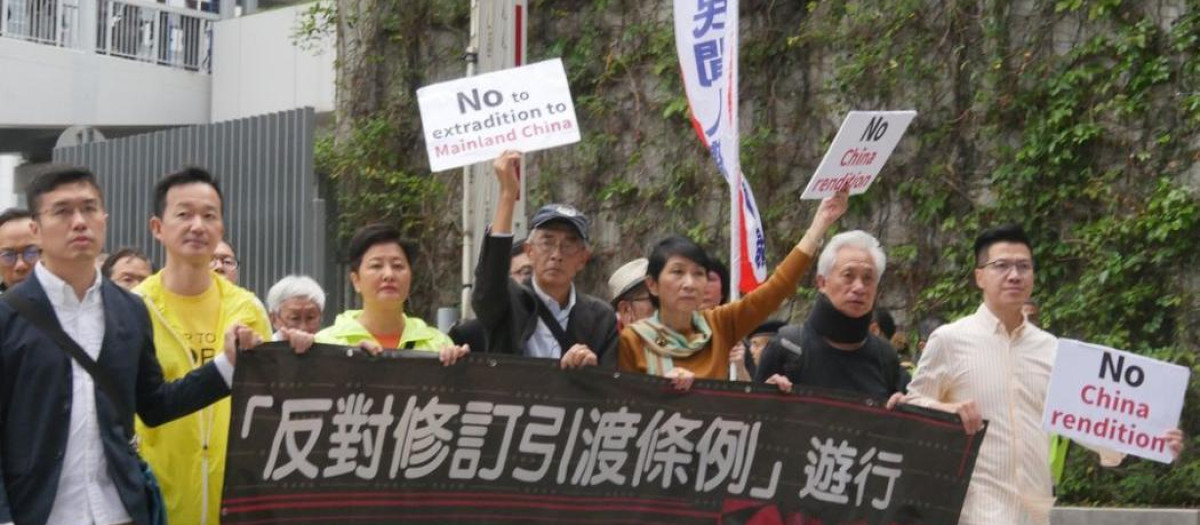 Marcha de protesta contra leyes represivas, Hong Kong (Foto de Archivo)